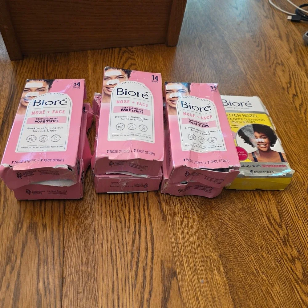 Biore Deep Cleansing Pore Strips Lot 90 Count Nose Face Witch Hazel Blackhead
